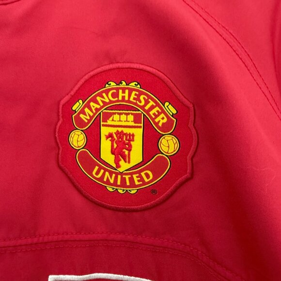 Nike Manchester United Jacket Men S Red Full Zip Windbreaker Line Football Logo - Picture 9 of 14